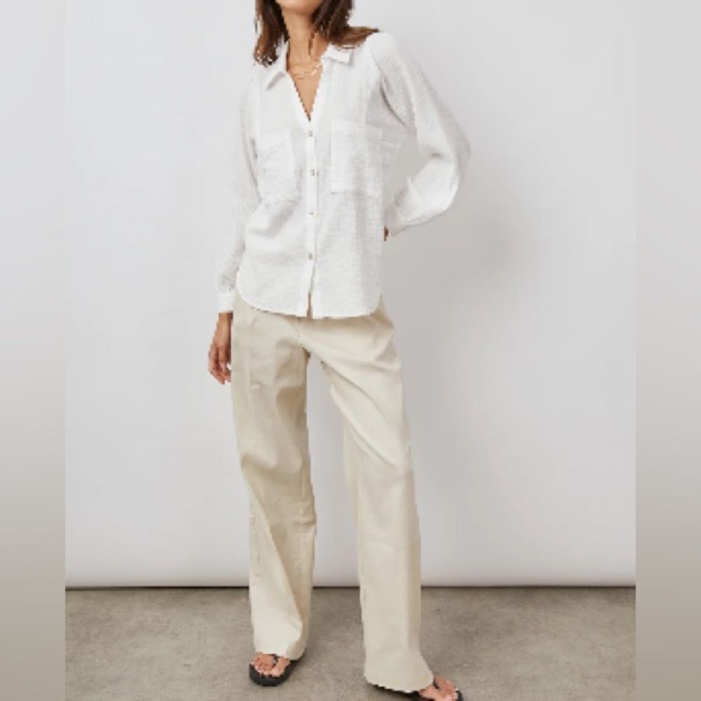 NWT Rails Cotton Gauze Lauren White Shirt